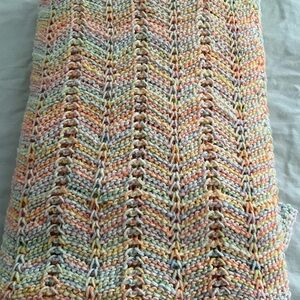 Multicolor Crocheted Throw